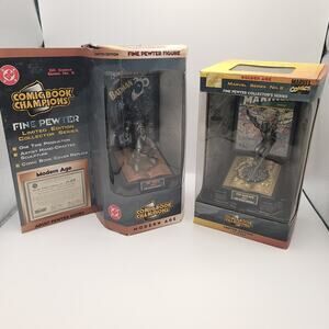 Comic Book Champions Fine Pewter Figure Set DC Mr Freeze Marvel Sub Mariner New